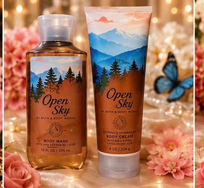 Open sky bath and body set