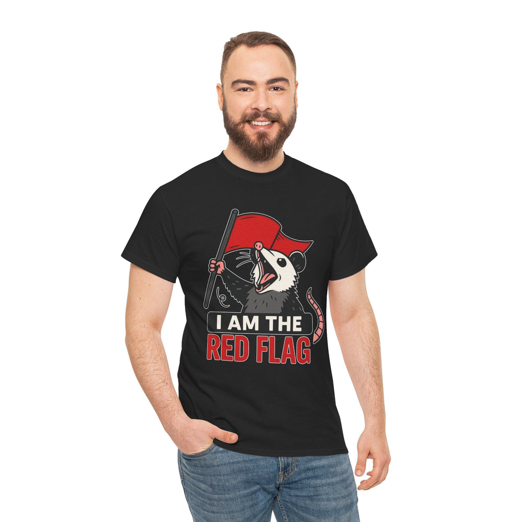 T-Shirt — "I Am The Red Flag" Possum Graphic Tee