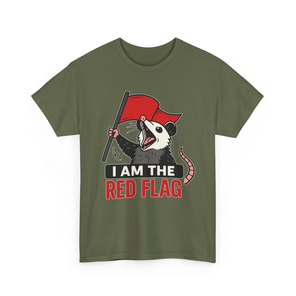 T-Shirt — "I Am The Red Flag" Possum Graphic Tee