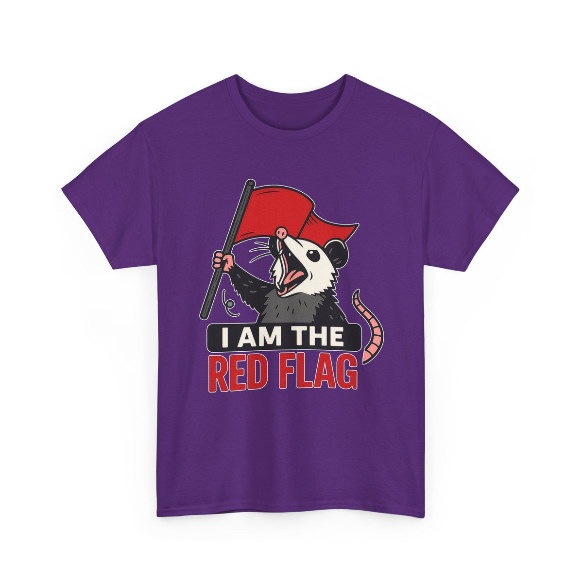 T-Shirt — "I Am The Red Flag" Possum Graphic Tee