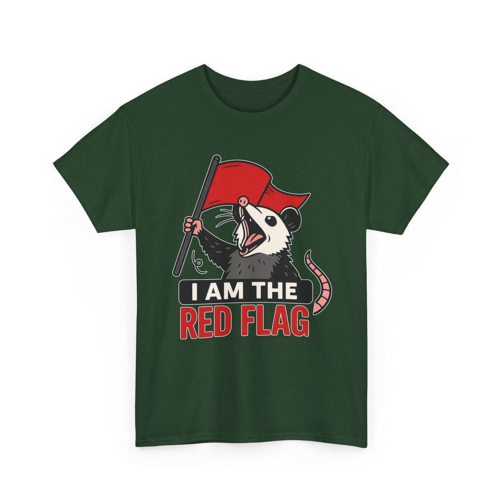 T-Shirt — "I Am The Red Flag" Possum Graphic Tee