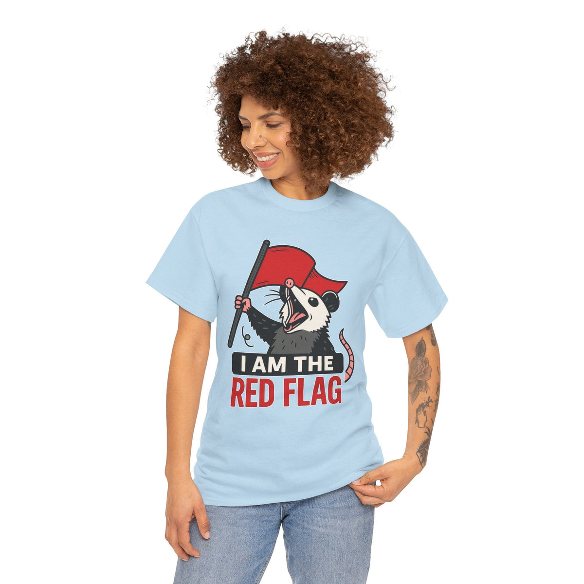 T-Shirt — "I Am The Red Flag" Possum Graphic Tee