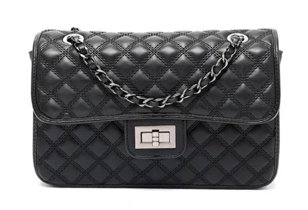Black Quilted Shoulder Bag
