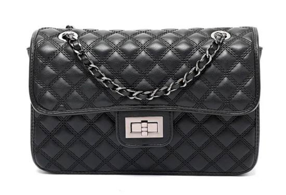 Black Quilted Shoulder Bag