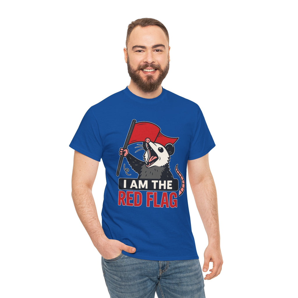 T-Shirt — "I Am The Red Flag" Possum Graphic Tee