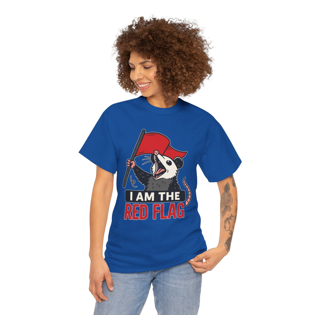 T-Shirt — "I Am The Red Flag" Possum Graphic Tee