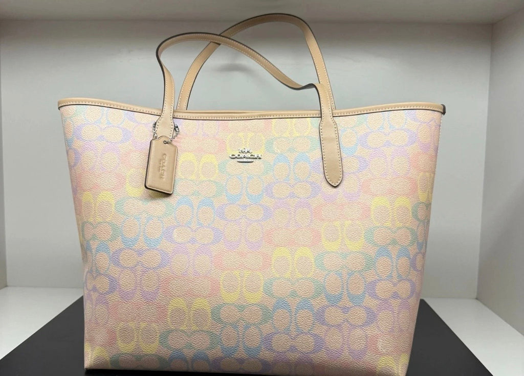 Coach rainbow tote