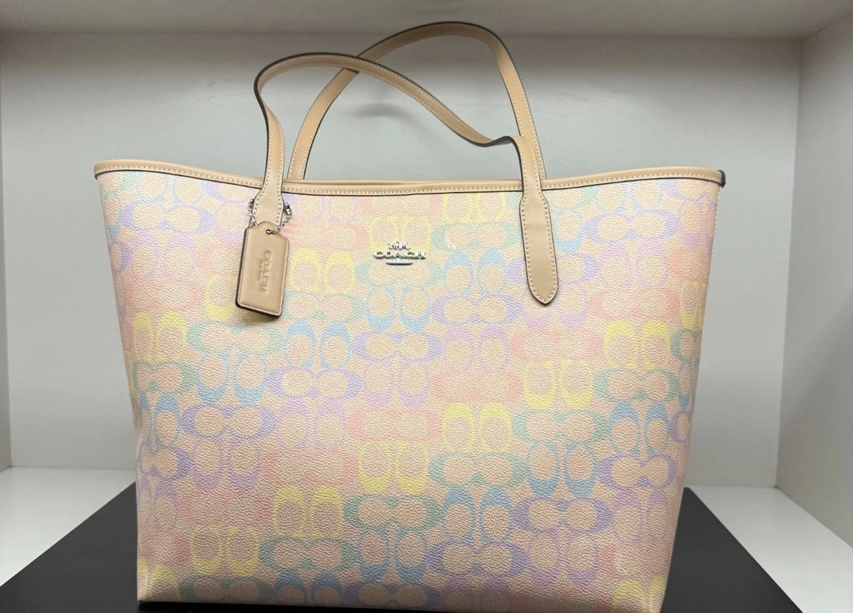 Coach rainbow tote