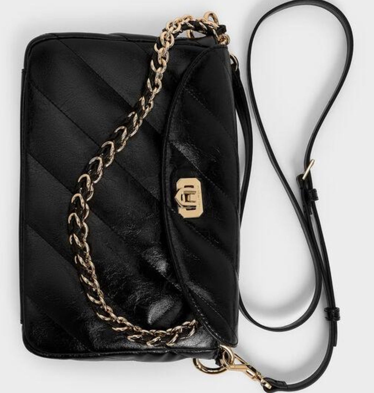 Black Quilted Shoulder Bag