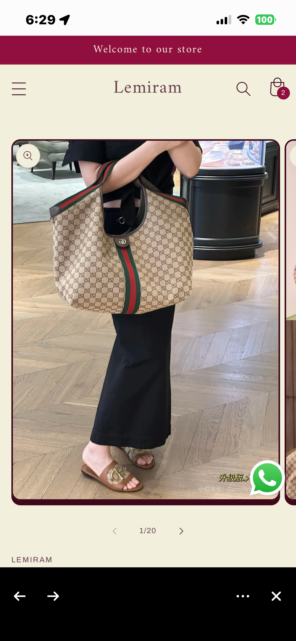 Luxury Stripe Tote Shoulder Bag