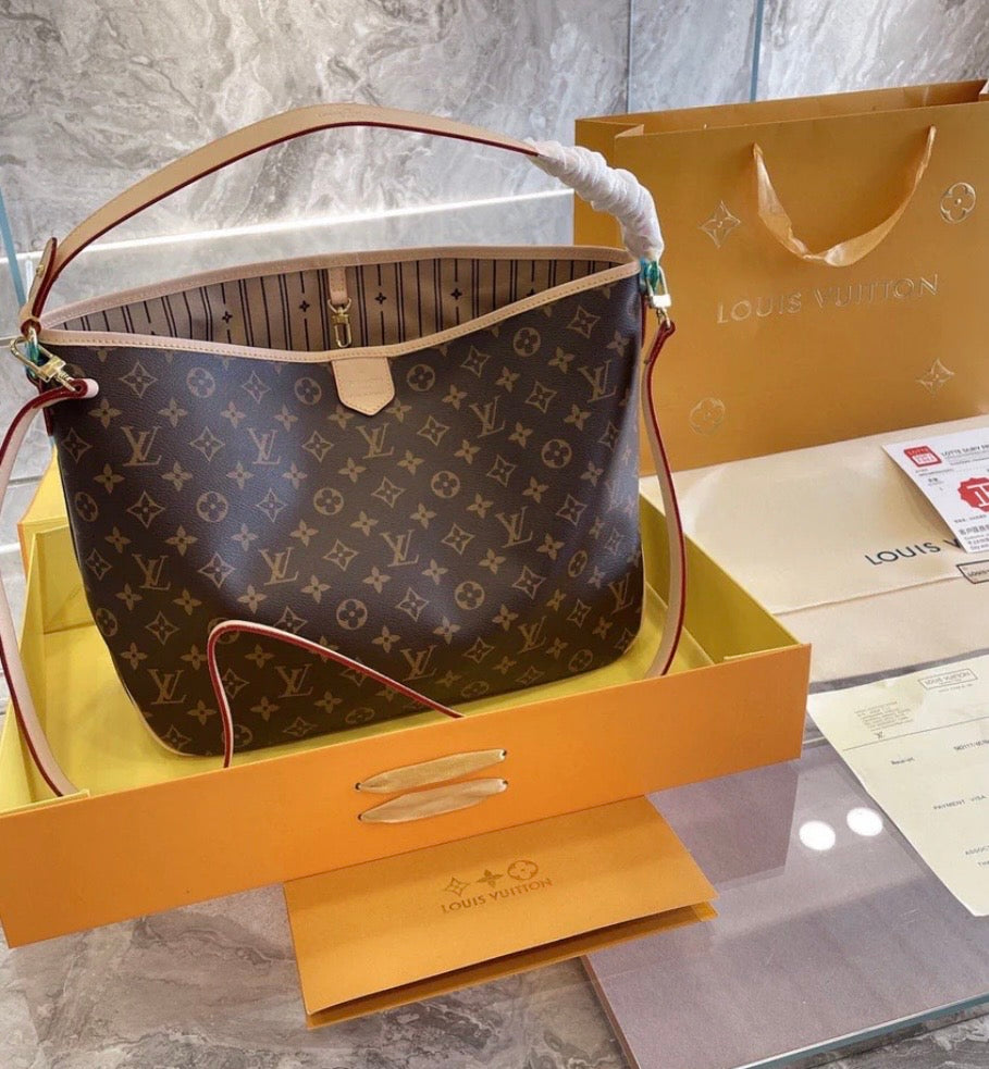 Luxury Monogram Hobo Shoulder Bag
