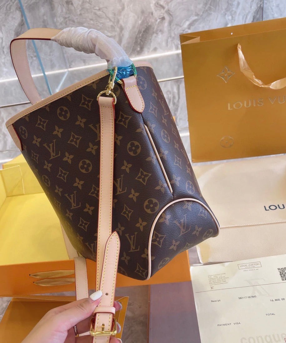 Luxury Monogram Hobo Shoulder Bag