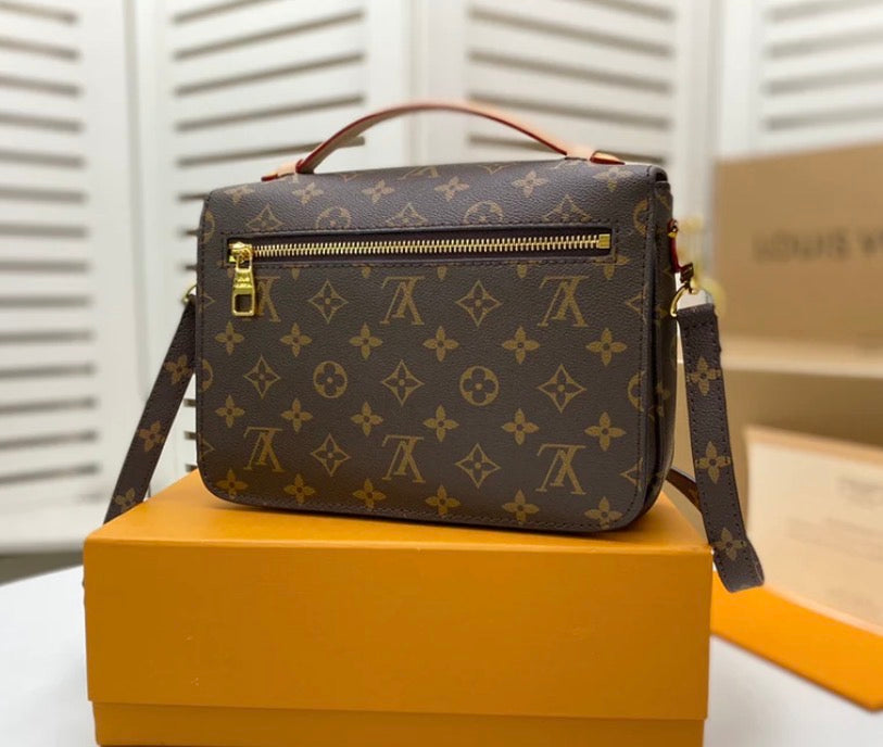 Luxury Monogram Messenger Crossbody Bag