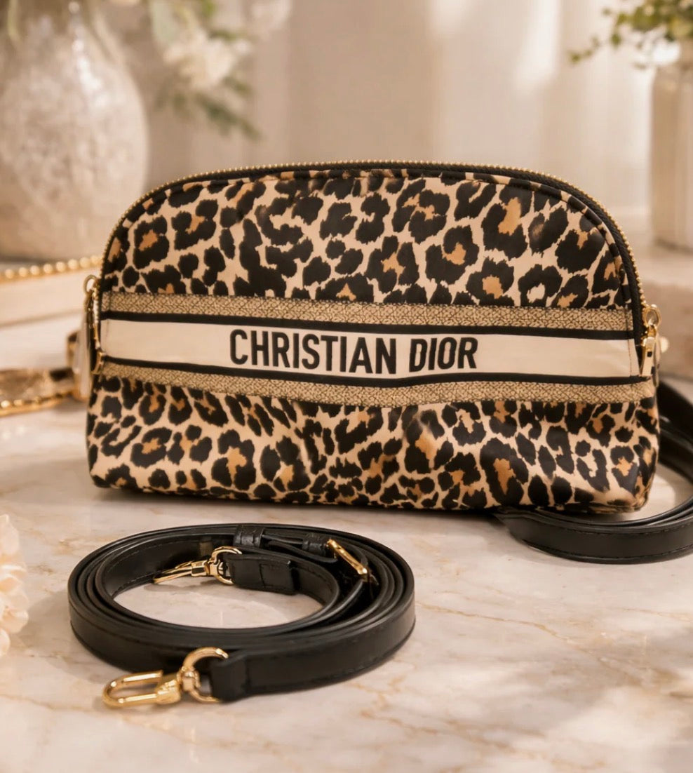 Luxury Leopard Print Crossbody Bag