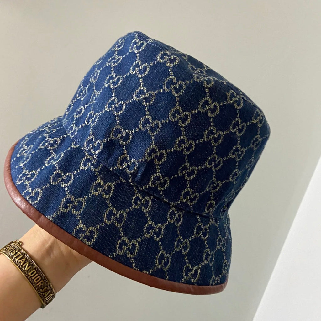 Blue Monogram Bucket Hat