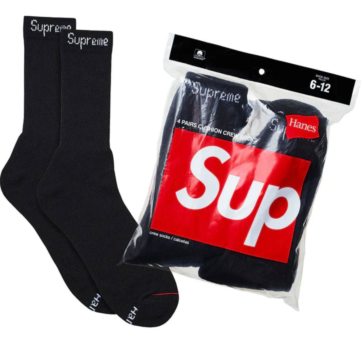 Supreme crew socks