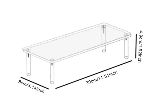 1-4 Tier Acrylic Display Stand Clear Display Riser Rack for Cupcake
