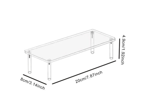 1-4 Tier Acrylic Display Stand Clear Display Riser Rack for Cupcake