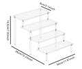 1-4 Tier Acrylic Display Stand Clear Display Riser Rack for Cupcake