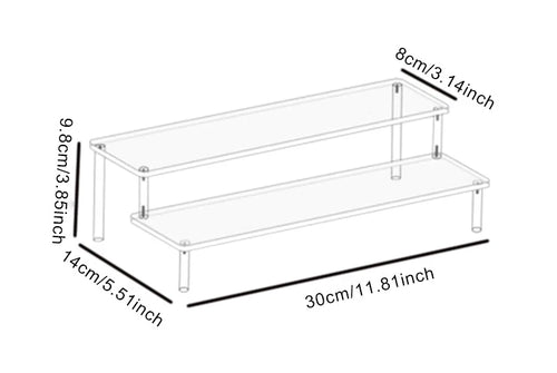1-4 Tier Acrylic Display Stand Clear Display Riser Rack for Cupcake