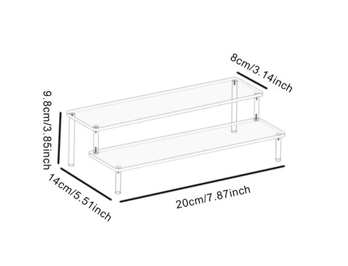 1-4 Tier Acrylic Display Stand Clear Display Riser Rack for Cupcake